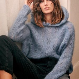 Sezane Theodore Jumper Vintage Blue Sz S